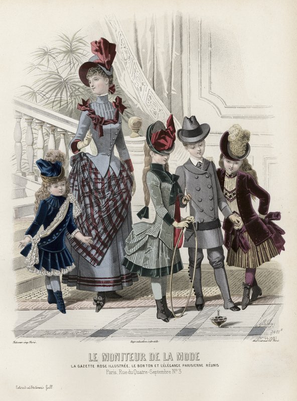 Fransız moda levhası, 19. yüzyıl sonu by French School