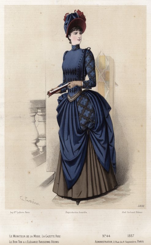 Fransız moda levhası, 19. yüzyıl sonu by French School