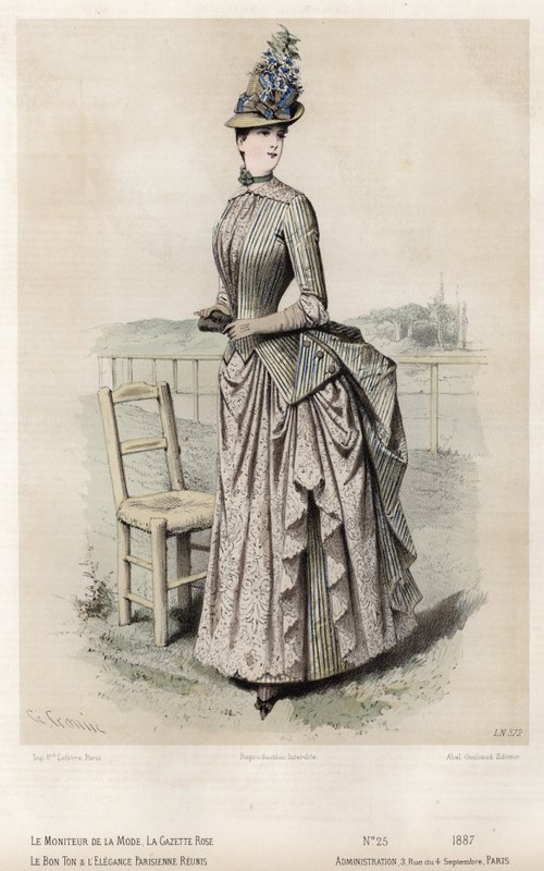Fransız moda levhası, 19. yüzyıl sonu by French School