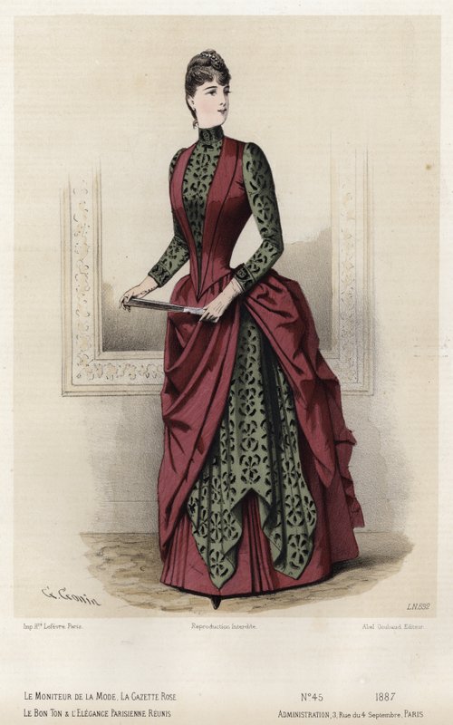 Fransız moda levhası, 19. yüzyıl sonu by French School