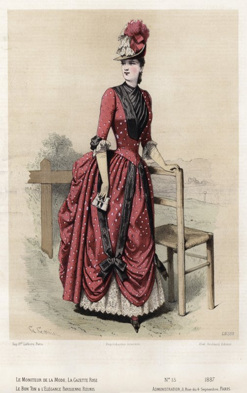 Fransız moda levhası, 19. yüzyıl sonu by French School