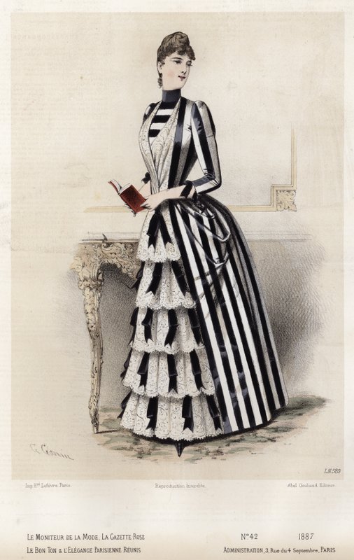 Fransız moda levhası, 19. yüzyıl sonu by French School