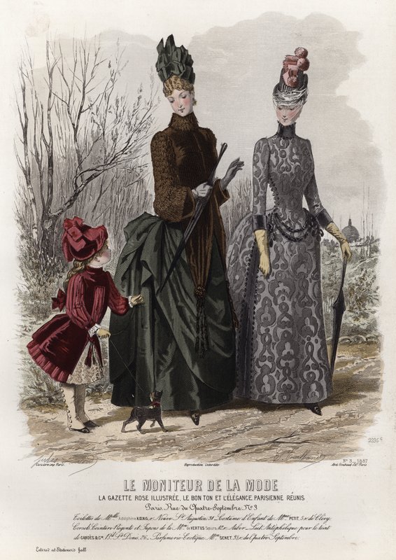 Fransız moda levhası, 19. yüzyıl sonu by French School