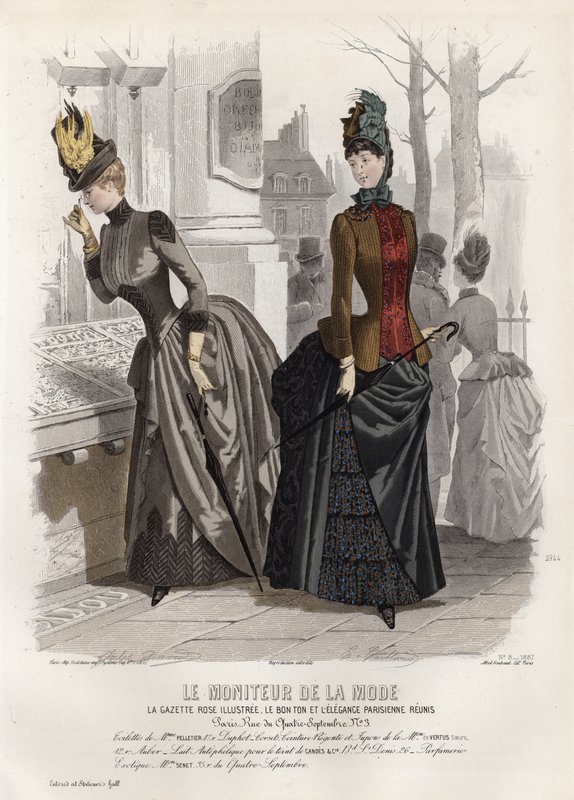 Fransız moda levhası, 19. yüzyıl sonu by French School
