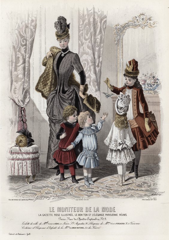 Fransız moda levhası, 19. yüzyıl sonu by French School