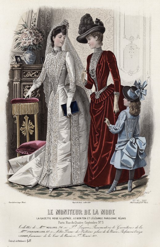 Fransız moda levhası, 19. yüzyıl sonu by French School