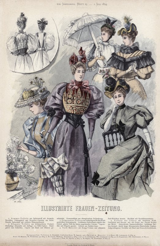 Fransız moda levhası, 19. yüzyıl sonu by French School