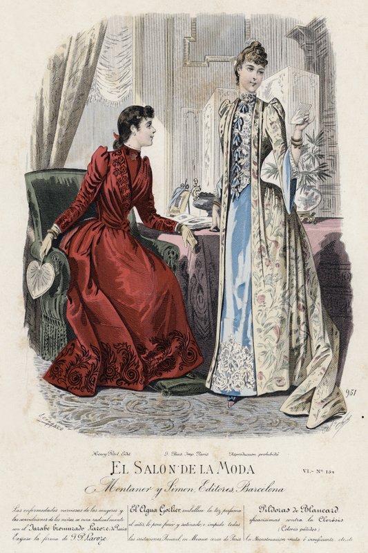 Fransız moda levhası, 19. yüzyıl sonu by French School