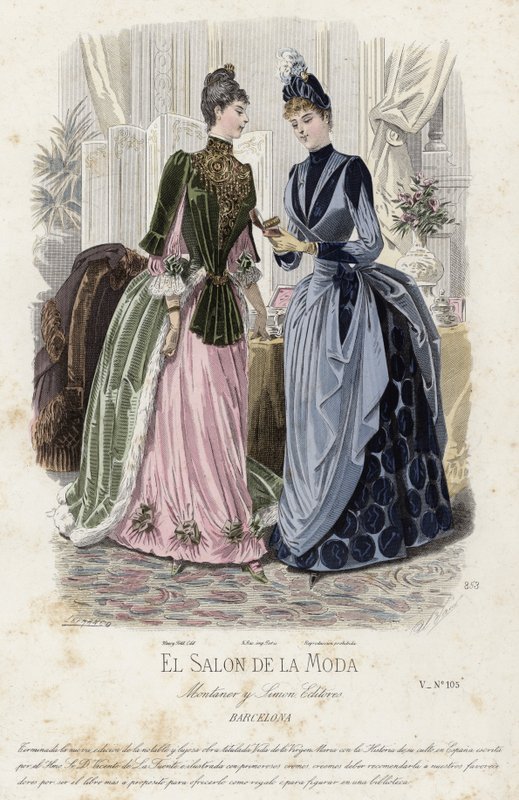 Fransız moda levhası, 19. yüzyıl sonu by French School