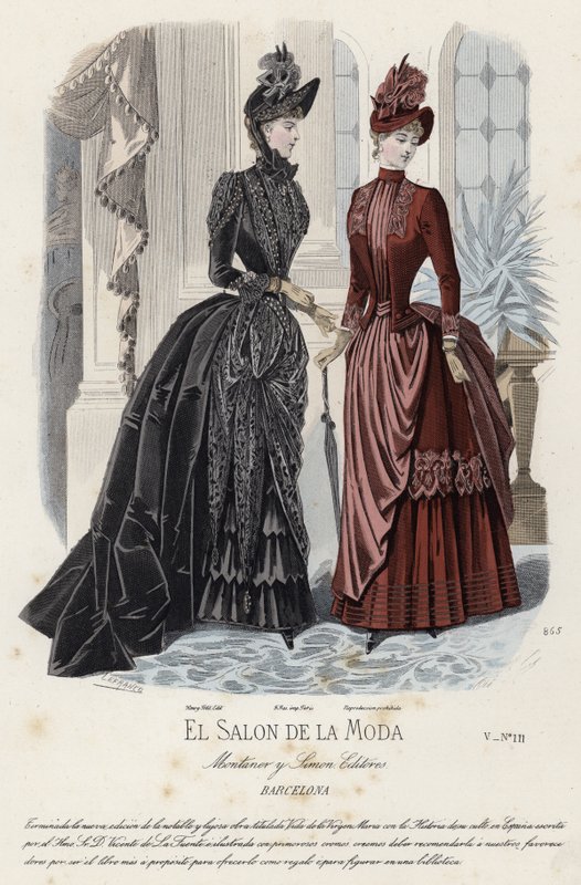 Fransız moda levhası, 19. yüzyıl sonu by French School