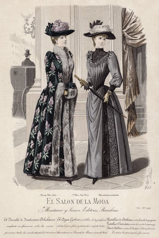 Fransız moda levhası, 19. yüzyıl sonu by French School