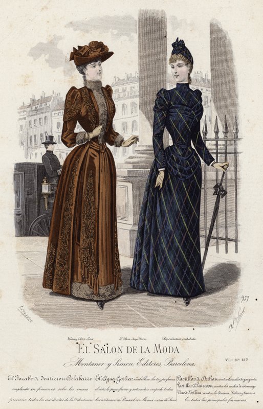 Fransız moda levhası, 19. yüzyıl sonu by French School