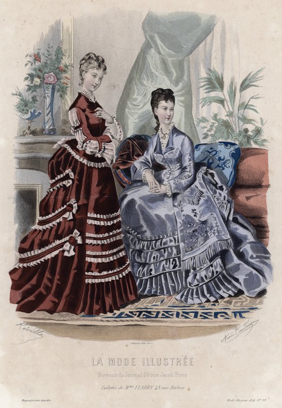 Fransız moda levhası, 19. yüzyıl sonu by French School