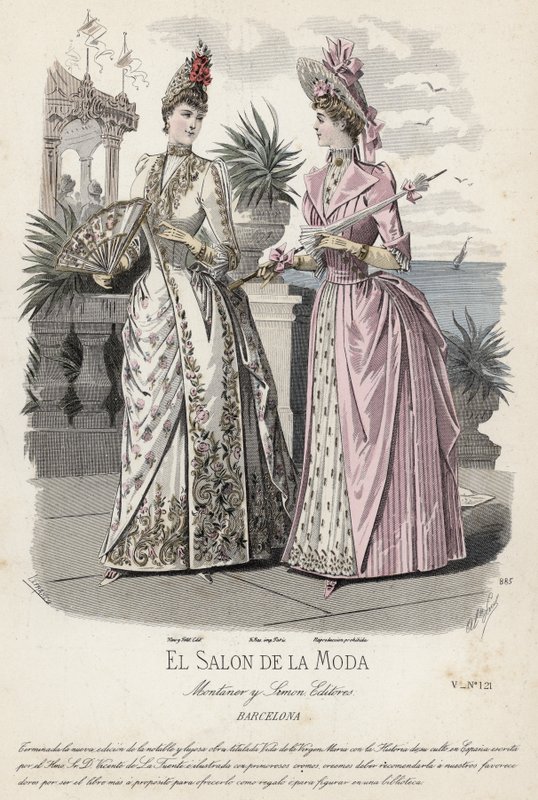 Fransız moda levhası, 19. yüzyıl sonu by French School