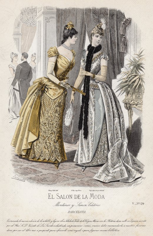 Fransız moda levhası, 19. yüzyıl sonu by French School