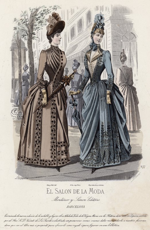 Fransız moda levhası, 19. yüzyıl sonu by French School