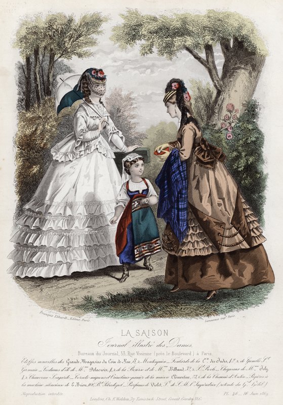 Fransız moda levhası, 19. yüzyıl sonu by French School