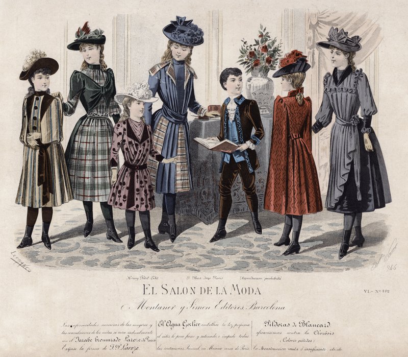 Fransız moda levhası, 19. yüzyıl sonu by French School