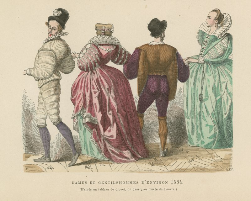 c1584 Fransız bayanlar ve baylar by French School