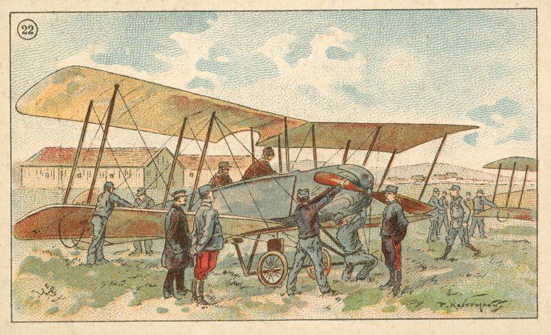 Fransız askeri çift kanatlı (chromolitho) by French School