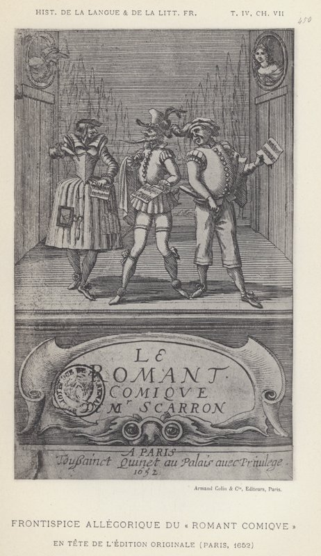 Roman Çizgi Romanının Alegorik Frontispiece (lito) by French School
