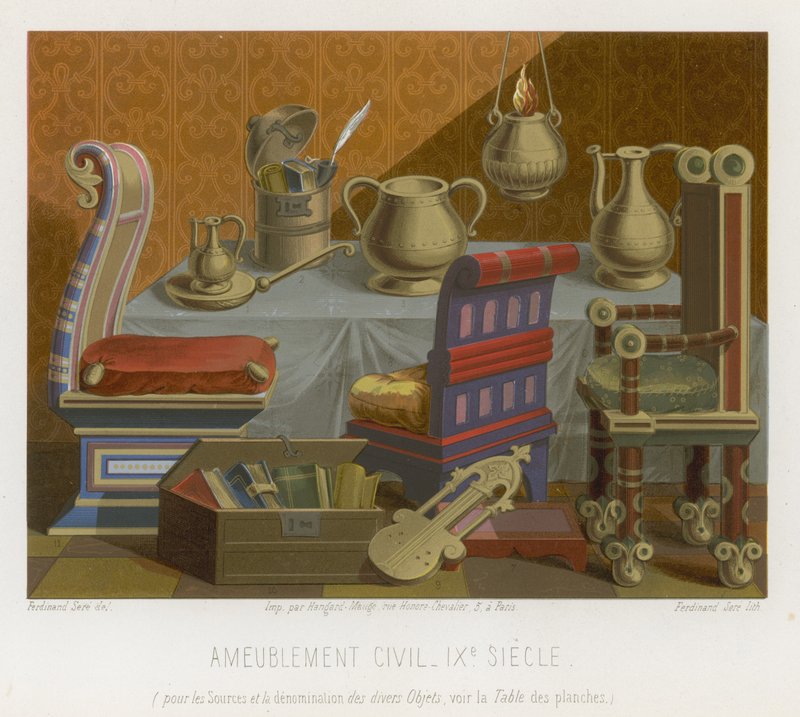 9. yüzyılın mobilya ve nesneleri by French School