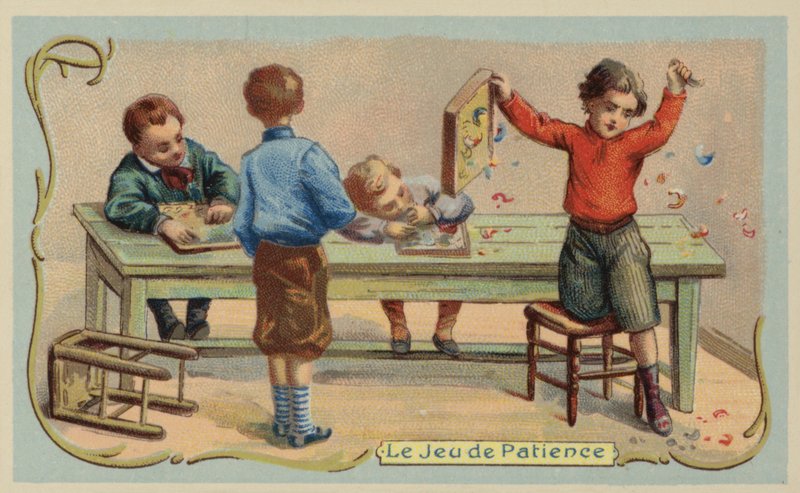 Sabır oyunu (chromolitho) by French School