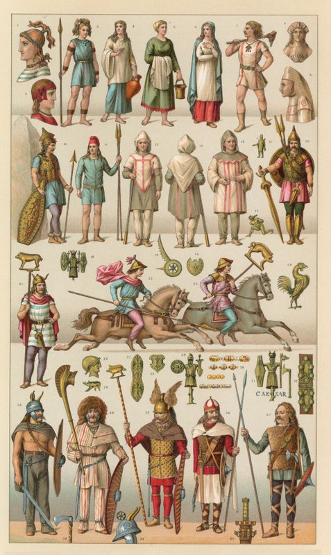 Gaulish Costume by French School