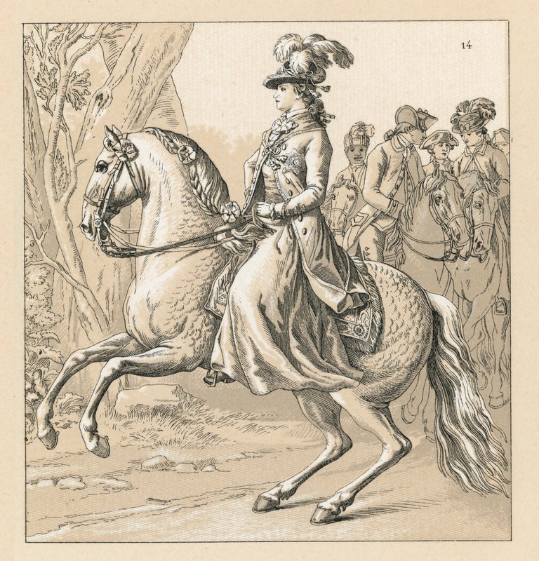 Almanya XVII-XVIIIth Cent Kostüm by French School