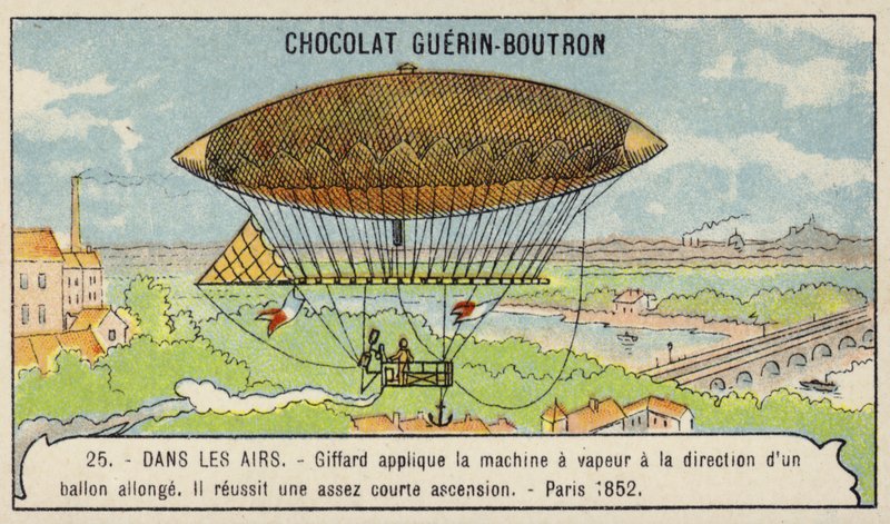 Giffard'ın buharla çalışan zeplin, Paris by French School