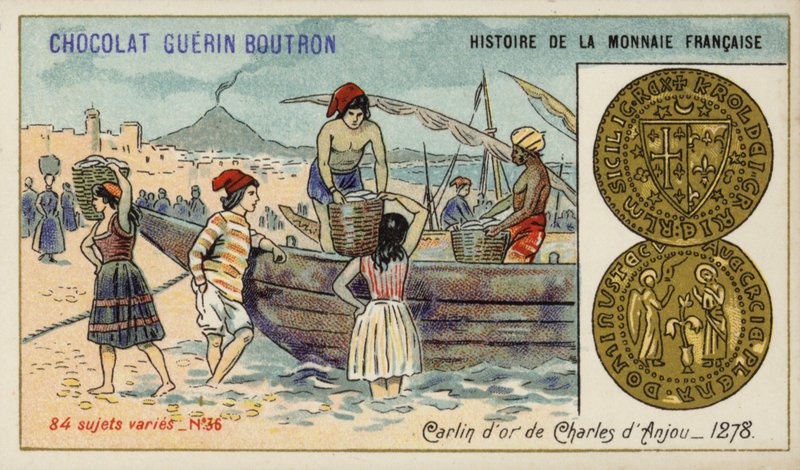 Anjou Charles Altın carlin by French School