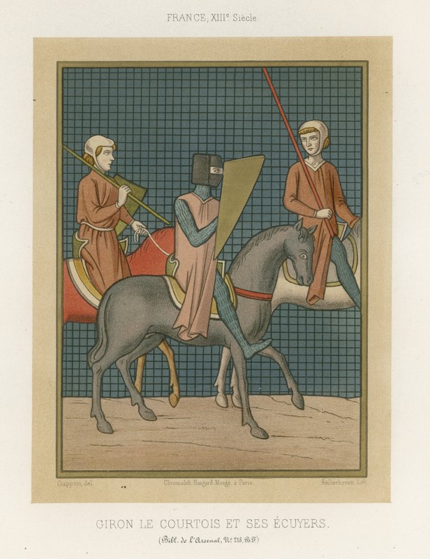Guiron le Courtois ve Squires by French School