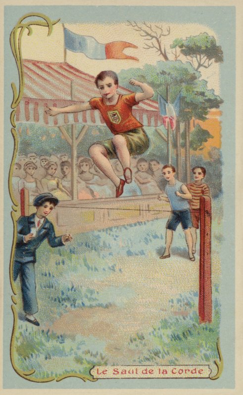 Yüksek atlama (kromolitho) by French School