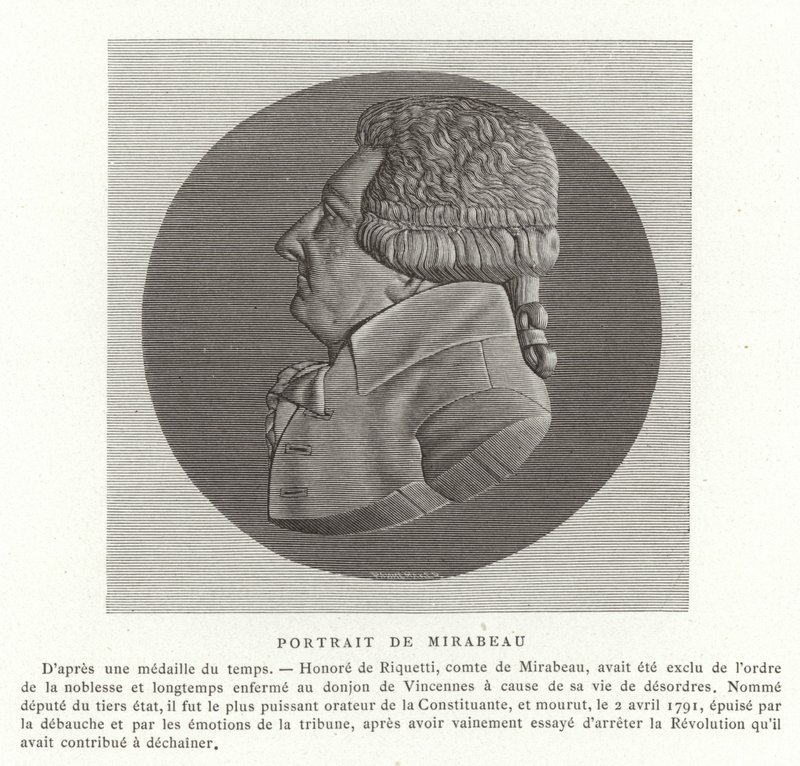 Honore Gabriel Riqueti, Mirabeau Kontu by French School