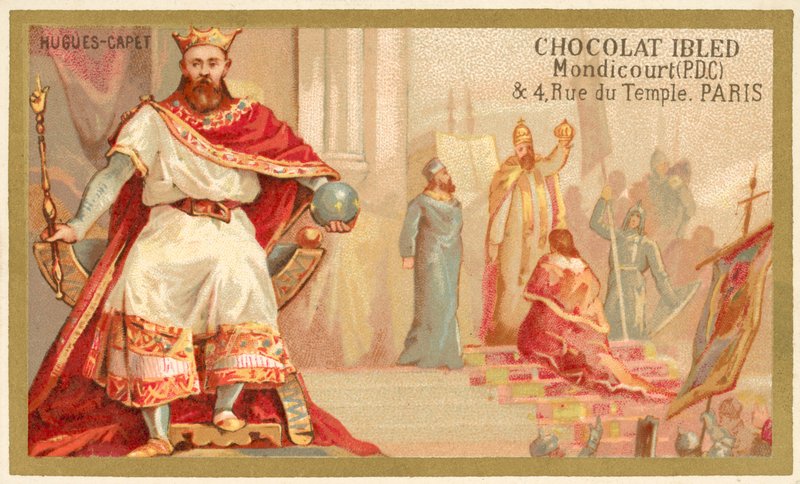 Franks Kralı Hugh Capet (chromolitho) by French School