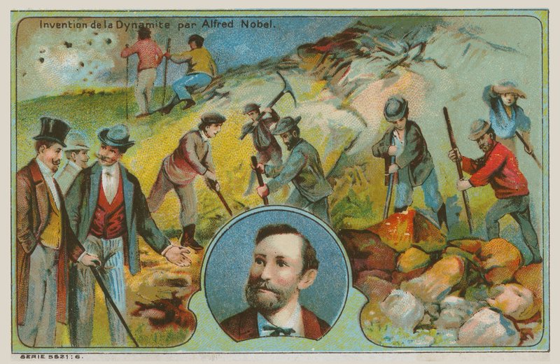 Alfred Nobel tarafından dinamitin icadı by French School