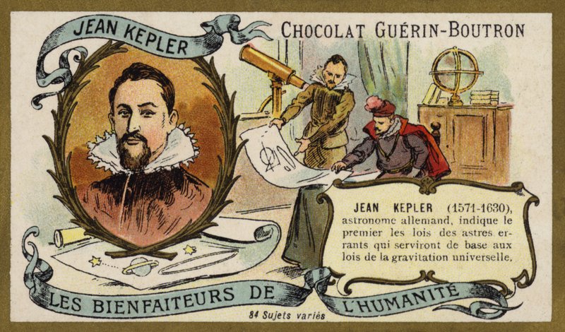 Johannes Kepler, Alman gökbilimci (chromolitho) by French School