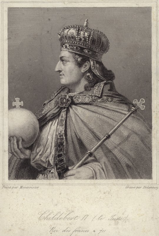 Avustralya Kralı II. Childebert by French School