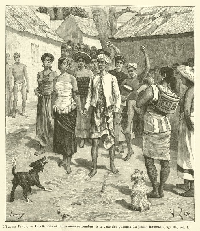 Timor Adası (gravür) by French School