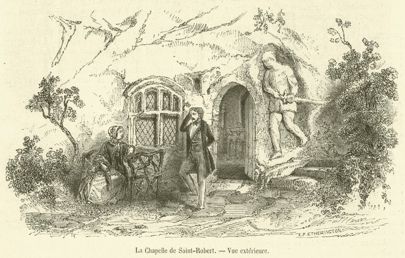 Saint-Robert Şapeli, Dış Görünüm (gravür) by French School