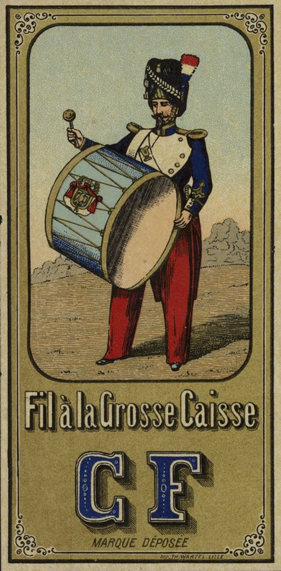 Bas Davul ipliği için etiket by French School