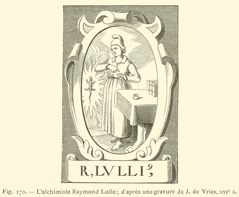Simyacı Raymond Lully (gravür) by French School