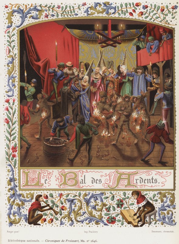 Bal des Ardents (chromolitho) by French School