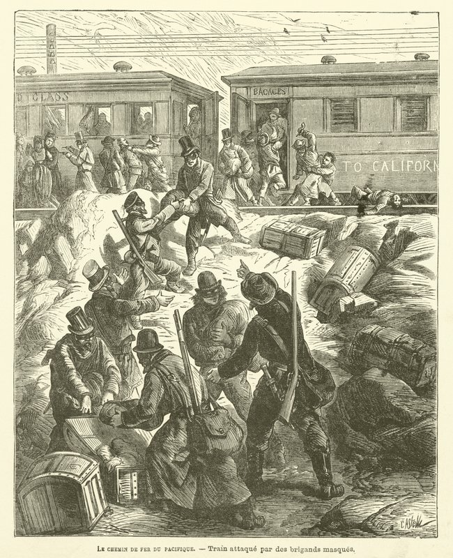 Pasifik Demiryolu (gravür) by French School
