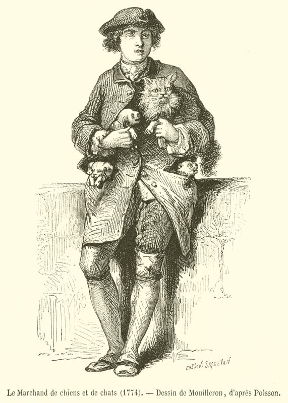 Köpek ve Kedi Tüccarı by French School