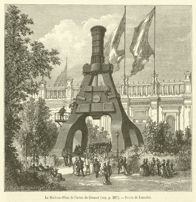 Creusot fabrikasından Pestle Hammer (gravür) by French School