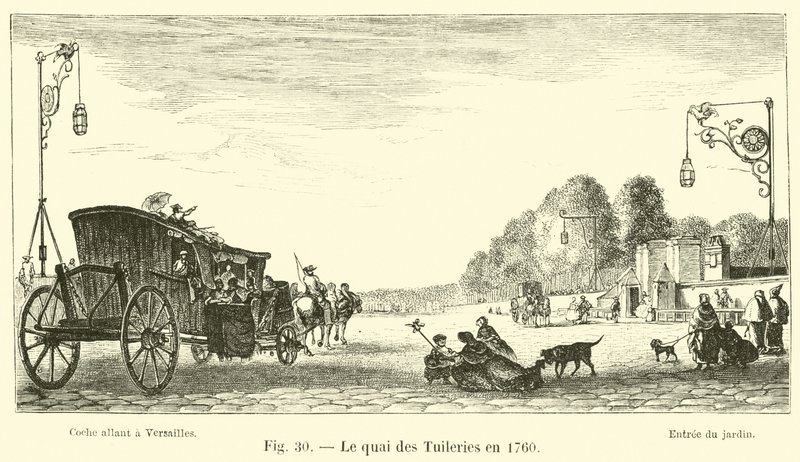 1760 yılında Quai des Tuileries by French School