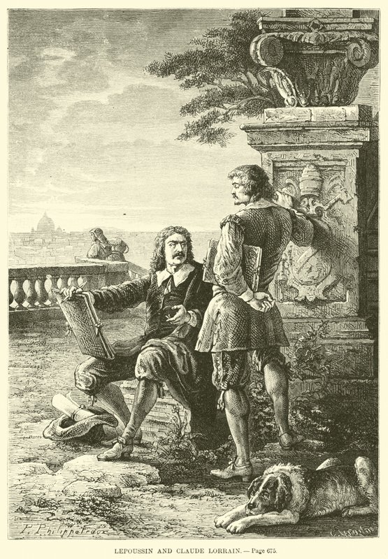 Lepoussin ve Claude Lorrain by French School