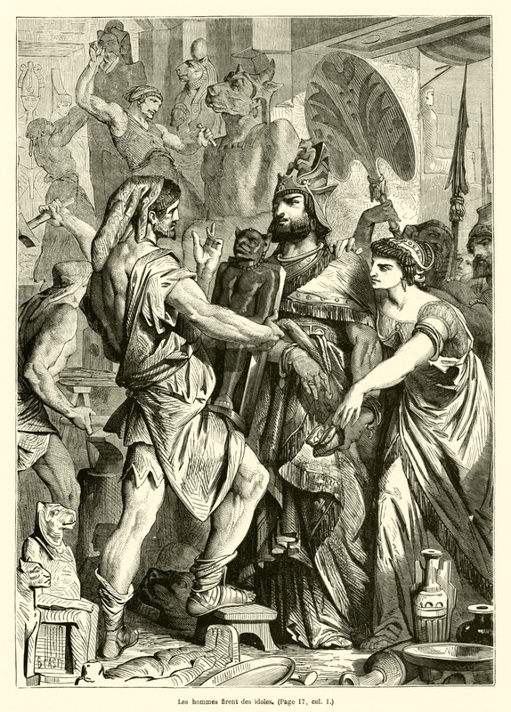 Erkekler put yaptılar (gravür) by French School