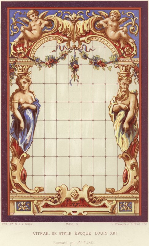 Louis XIII tarzı vitray by French School